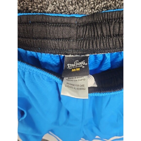 Spalding Medium Blue and White Men's Shorts Basketball Athletic Running Gym NWOT - Picture 8 of 8